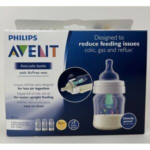 Philips Bottle Avent Anti Colic Air Free Vent 0+ Nipple‎ 4 Oz Baby Newborn